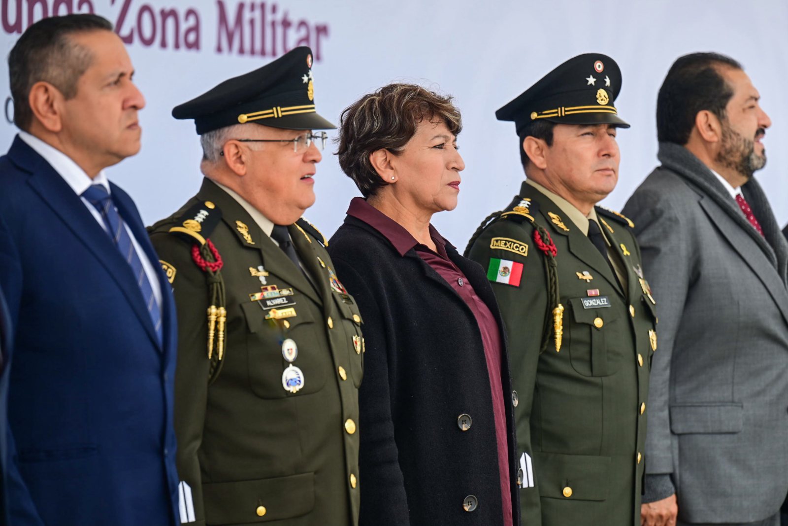 La Gobernadora Delfina Gómez atestigua toma de protesta de José Efraín Amancio González Zea como Comandante de la 22/a Zona Militar