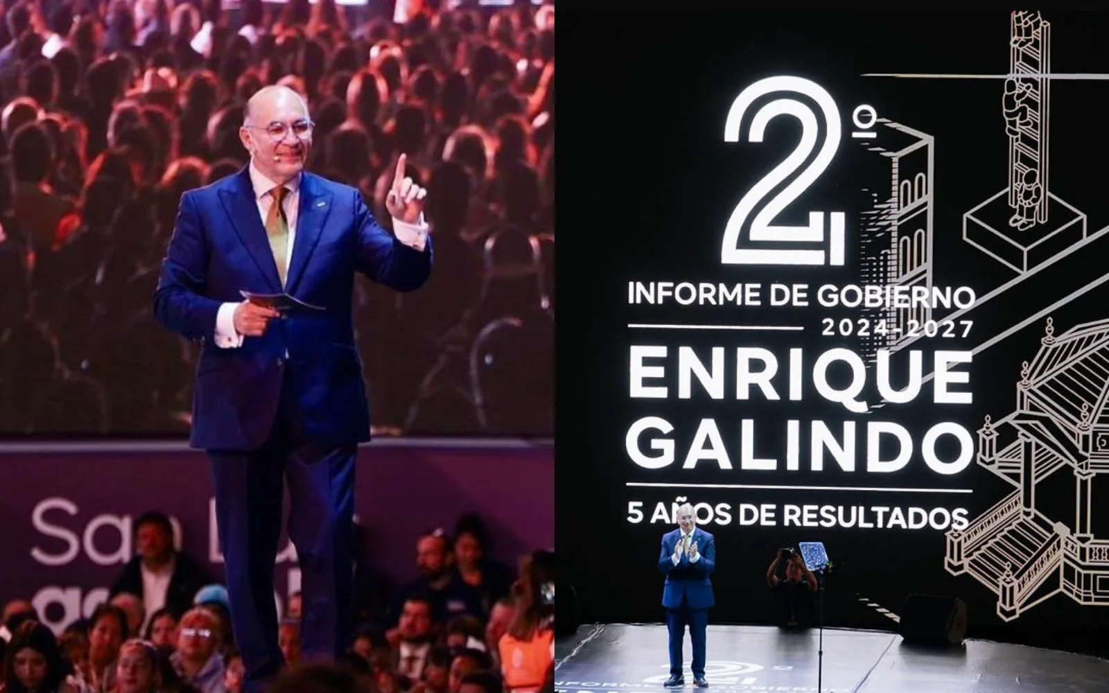 Enrique Galindo rinde su Segundo Informe y pide permiso para recorrer San Luis Potosí