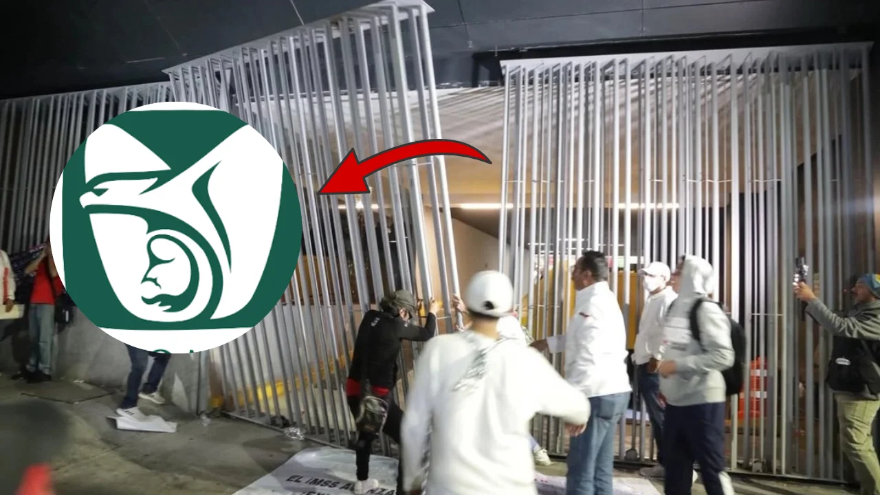 Bloquean integrantes del Sindicato del IMSS el Circuito Interior en la CDMX; irrumpen en la sede sindical