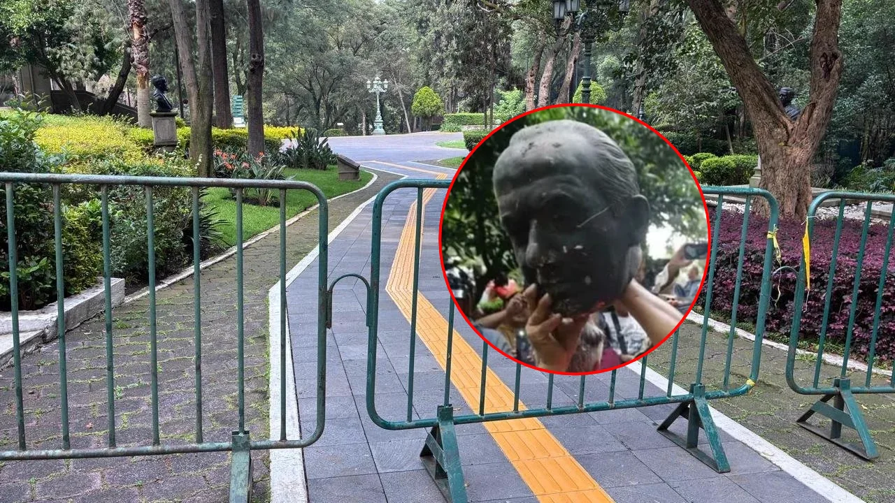 Restringen acceso a la Calzada de los Presidentes tras actos vandálicos contra estatua de Felipe Calderón