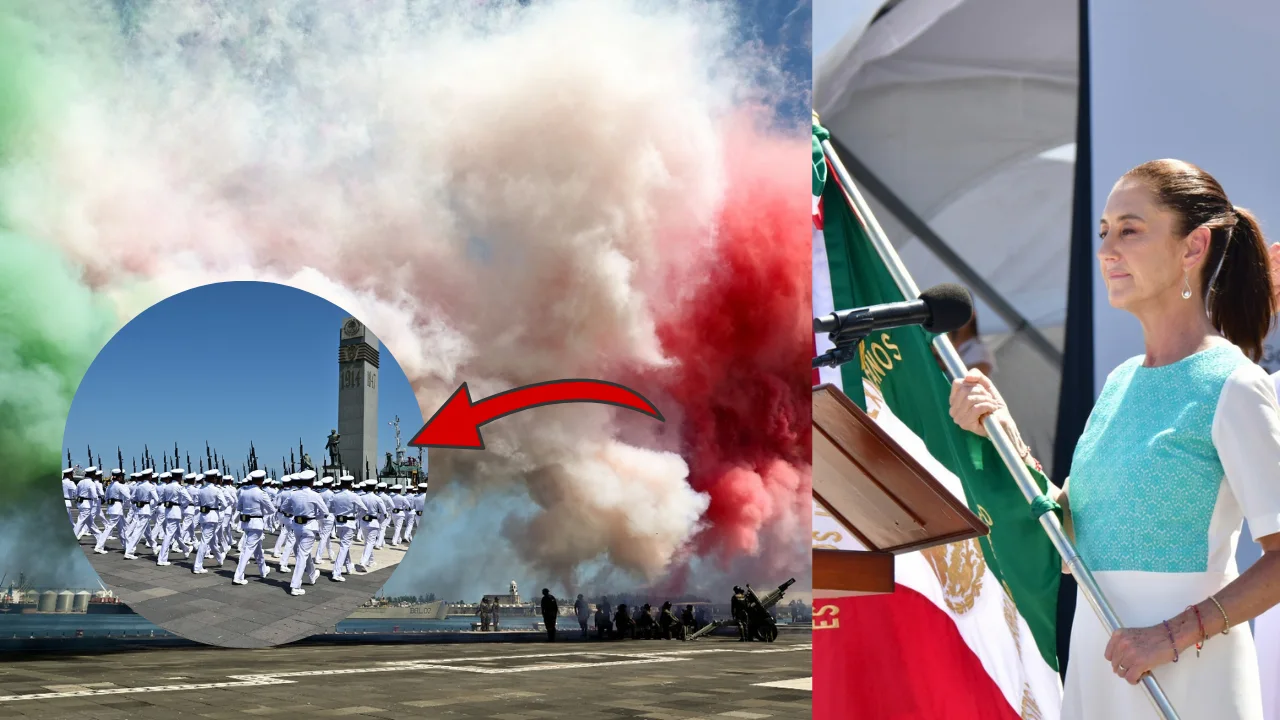 Con desfile militar la Armada de México celebra 205 años de historia