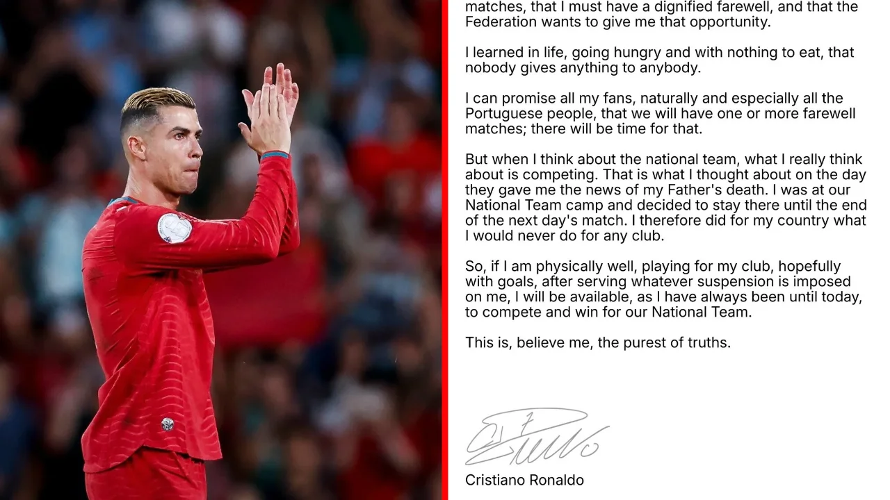 Rompe el silencio Cristiano Ronaldo y aclara las razones de su salida de la Selección de Portugal