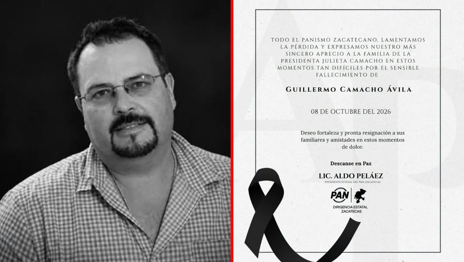 Asesinan en ataque armado a Guillermo Camacho Ávila, padre de la alcaldesa de Huanusco, Zacatecas