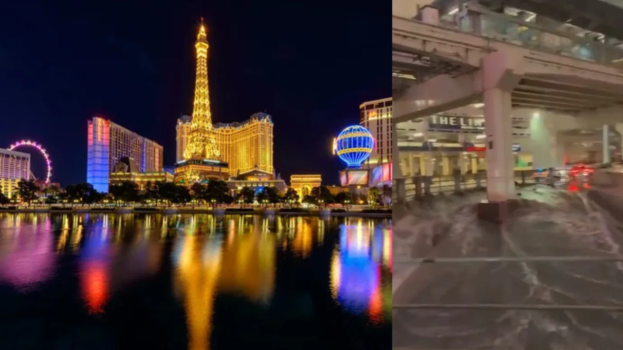 VIDEO | Tormenta tropical Rachel provocan graves inundaciones y cierres viales en Las Vegas   