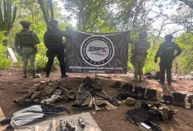 Reporta Gabinete de Seguridad aseguramiento de explosivos, armas y drogas en diversos operativos en Sinaloa