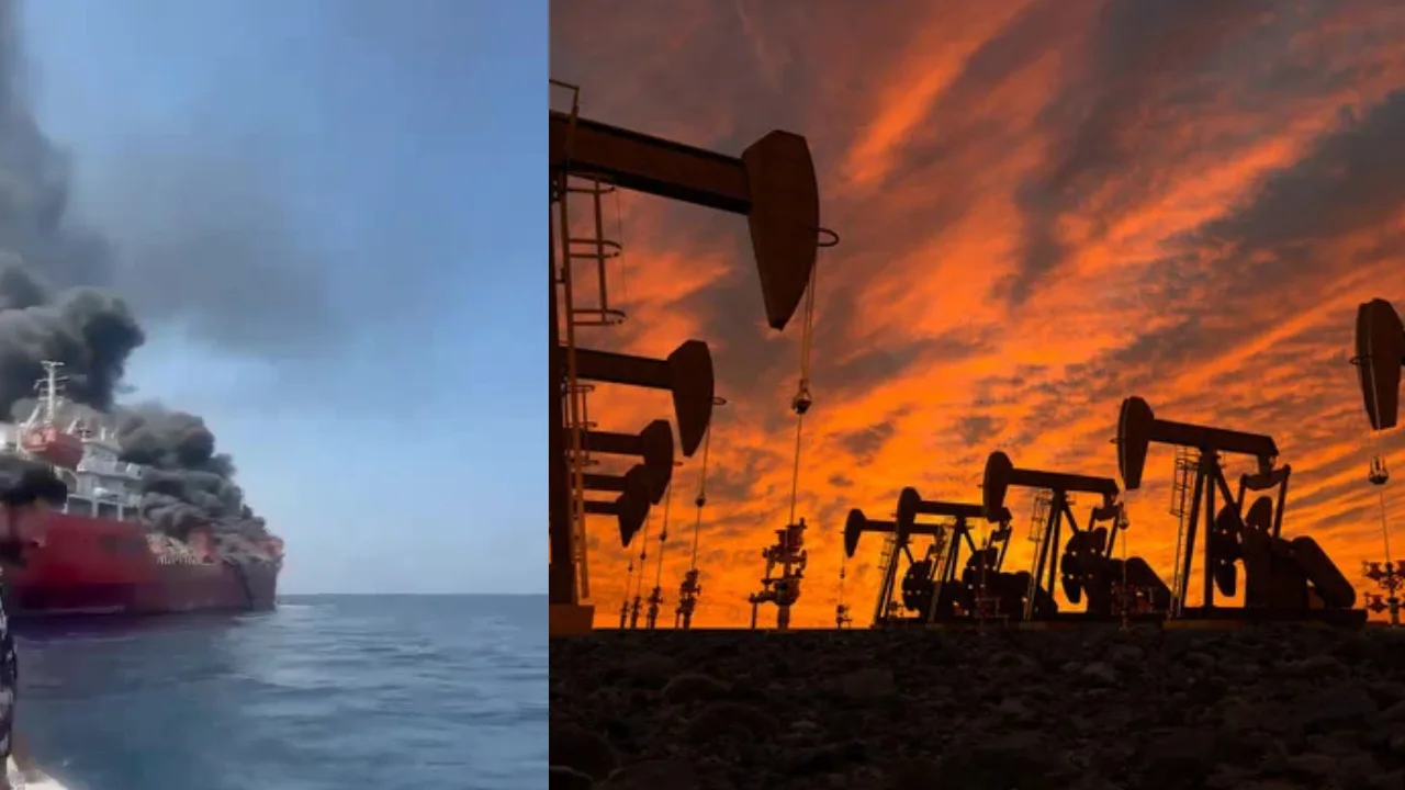 VIDEO | Reporta agencia iraní incendio de petrolero tras chocar con mina marina en el estrecho de Ormuz